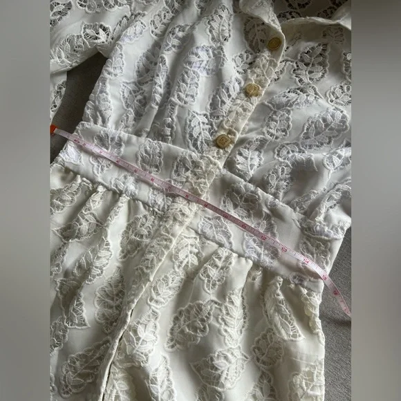 Sandro Button Up Lace Midi Dress - Picture 4 of 9